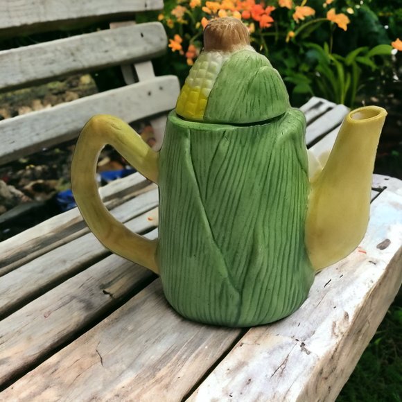 Miniature Ceramic Tea Pots Fruit/Vegetable & Flower With Removable Lid 4pcs Set - Picture 12 of 16